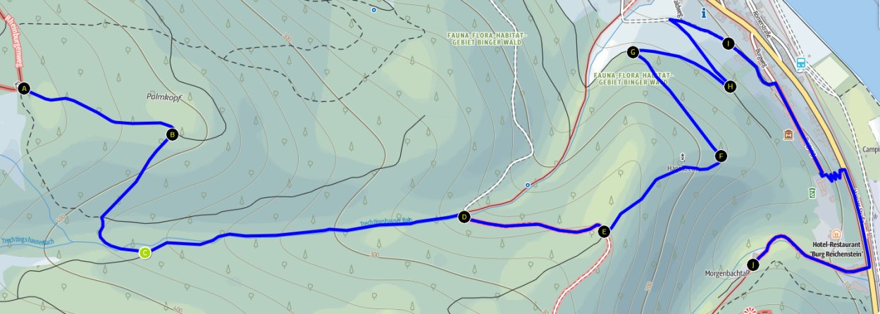 Alternativroute wegen Sperrung Aderbachtal