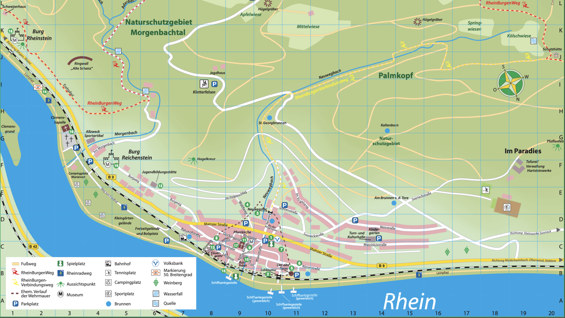 Ortsplan Trechtingshausen